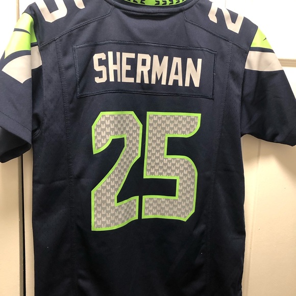 Nike On Field NFL Seattle Seahawks #25 Sherman Football Jersey Size Medium - Picture 4 of 12